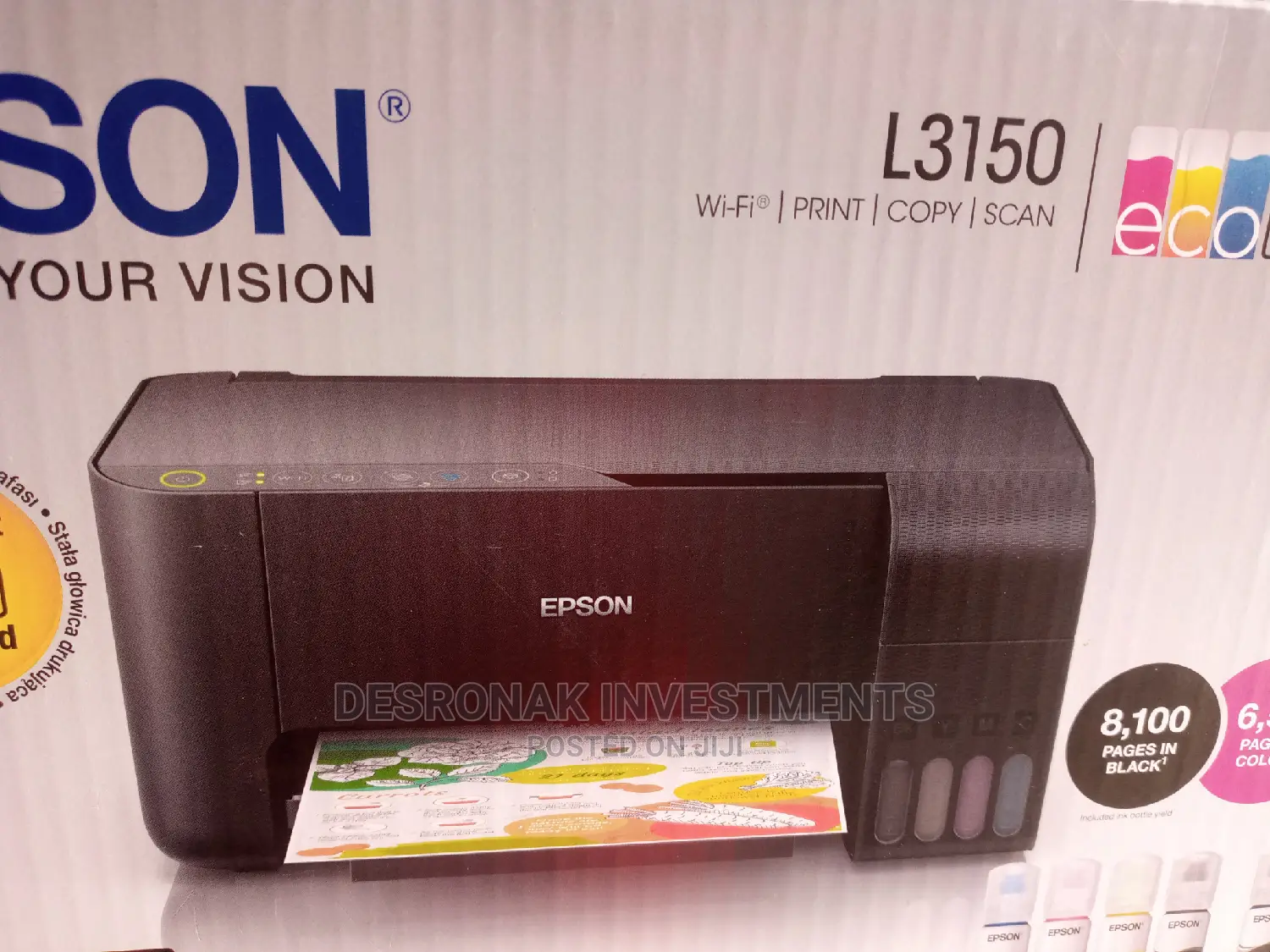 Epson L3150 Wi-fi Sublimation Printer