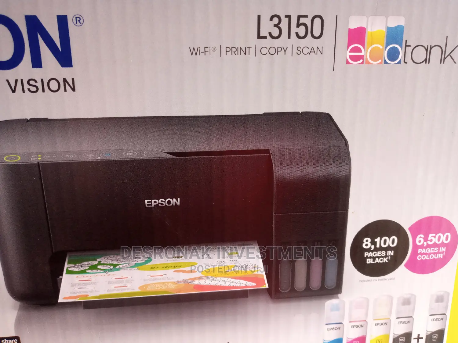 Epson L3150 Wi-fi Sublimation Printer