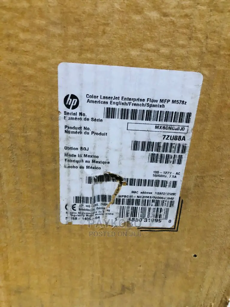 Hp Color Laserjet Enterprise Multifunction M578z