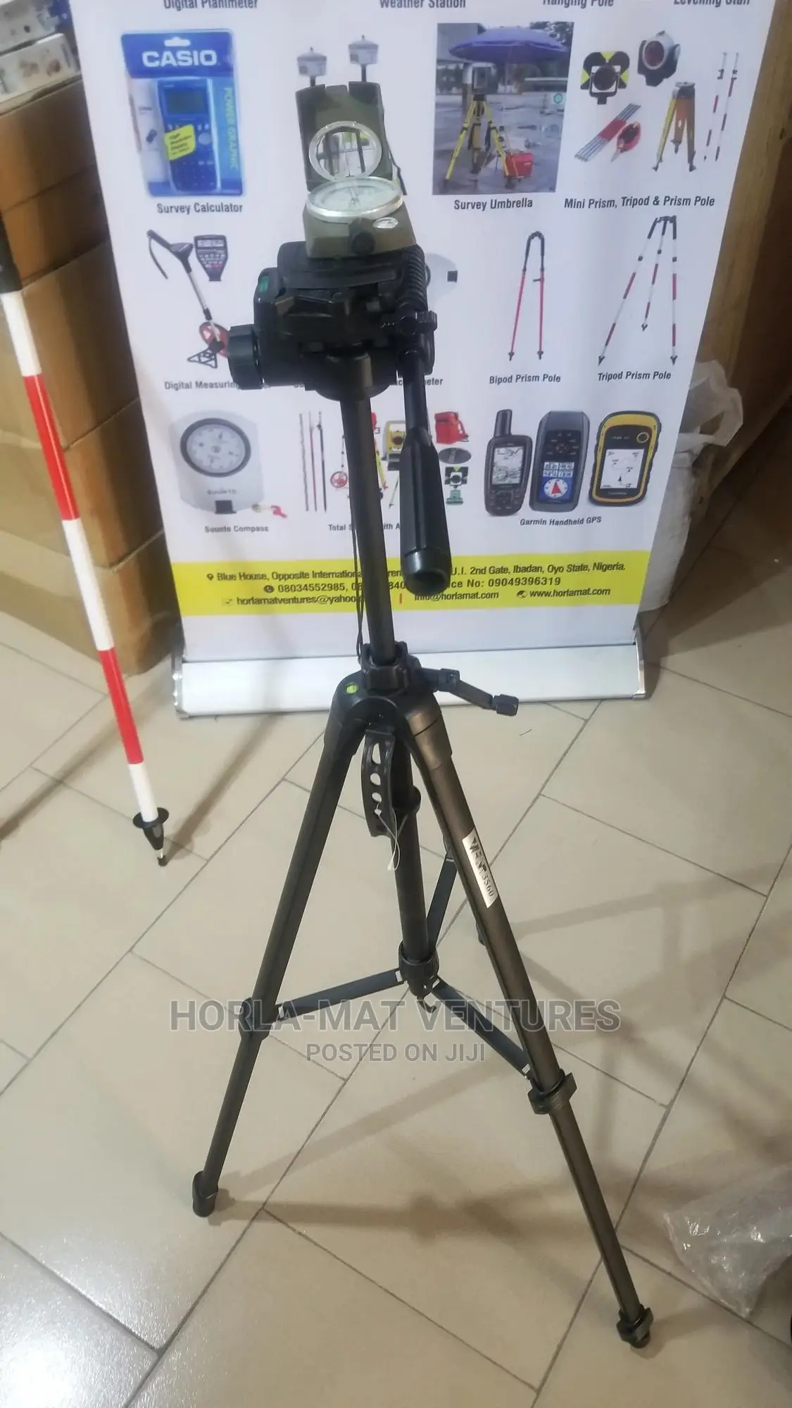 Prismatic Compass With Tripod Stand