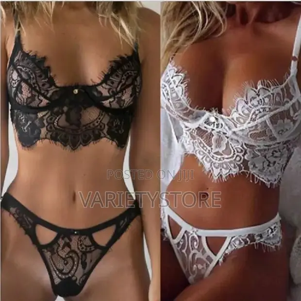 sexy exotic lingerie Anniversary Nightwear Women's Sexy Lingerie Three Piece Underwear Chain  Neck Waist Seal Heavy Craft Sexy Fishnet Black main image 0