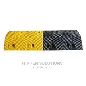 50mm Heavy Duty Rubber Speed Hump Black End Cap