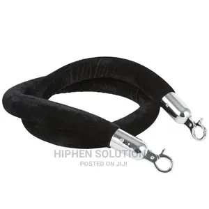 Black Barrier Rope Crowd Control Stanchion Queue