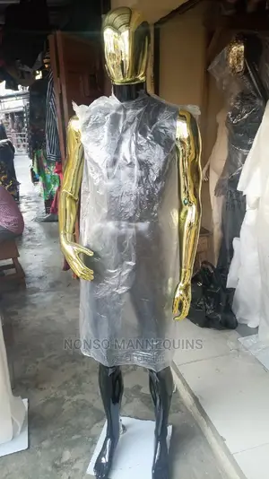 Gold And Glossy Black Body Mwle Faceless Mannequins