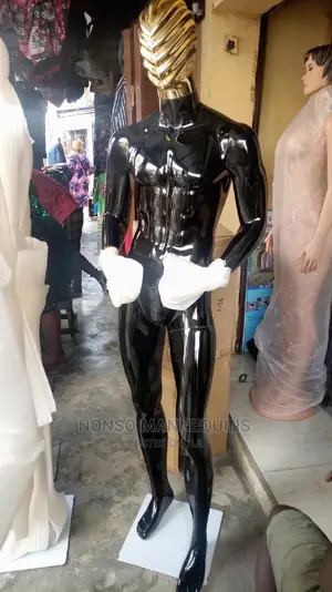 Gold Head And Glossy Body Male Mannequins
