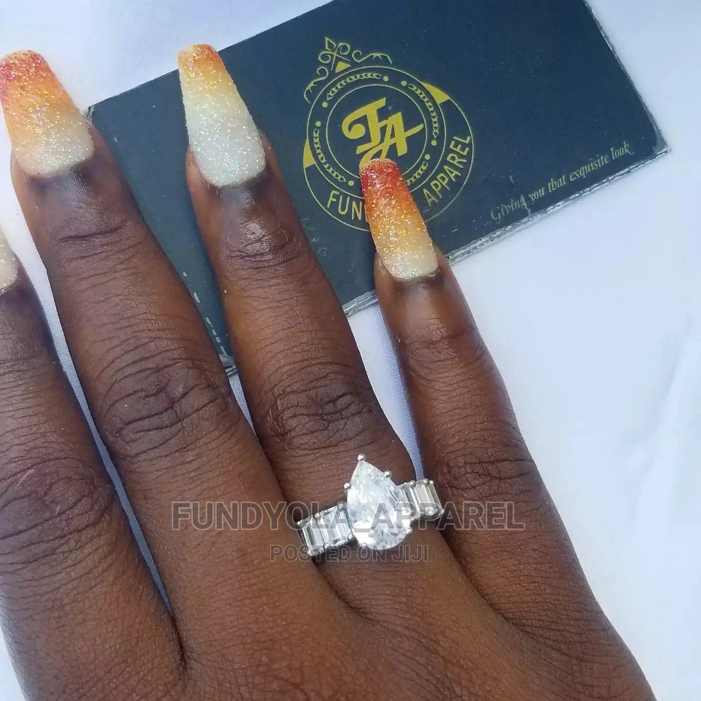 Pear Shape 925 Sterling Silver Engagement Ring