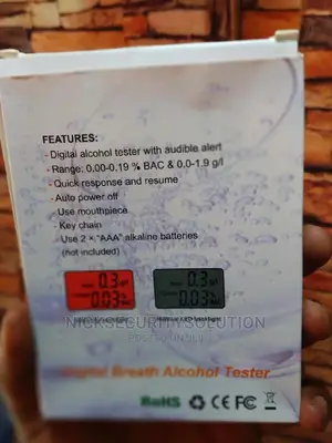 Digital LCD Alcohol Tester Breathalyzer Detector