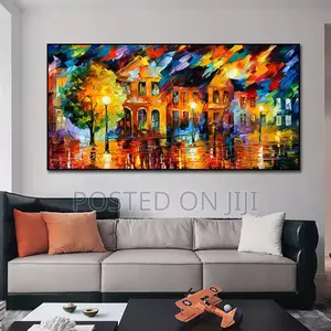 Urban Architectural Landscape Abstract Oil Painting