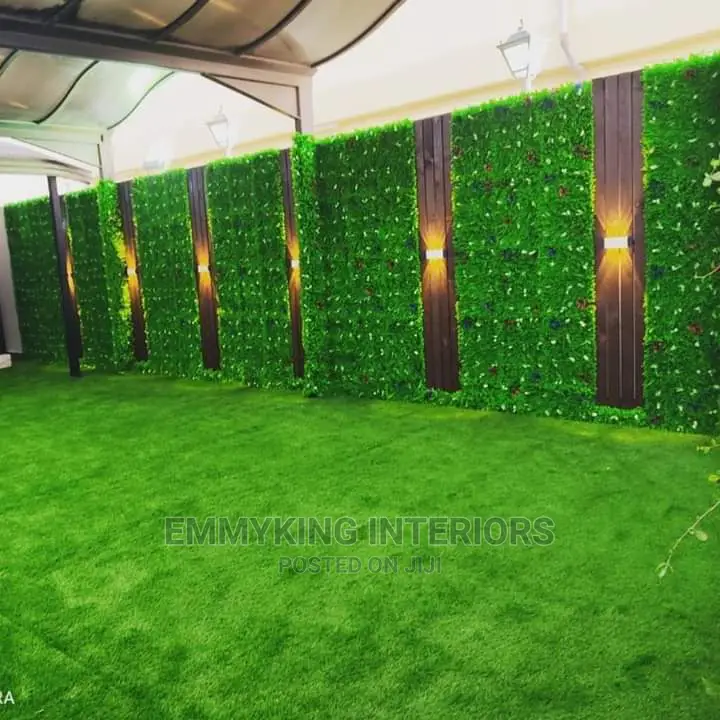 Stage,Wall and Garden Grass