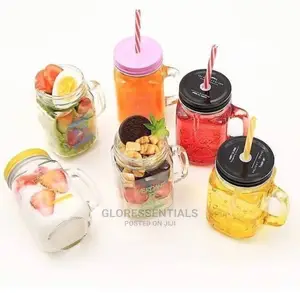 Picnic Cup Cup With Straw Mason Jar