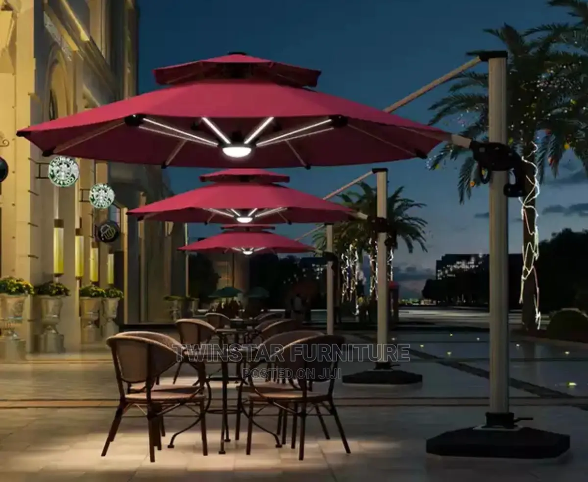 New Modern Canopy Umbrellas With Solar Led Lights