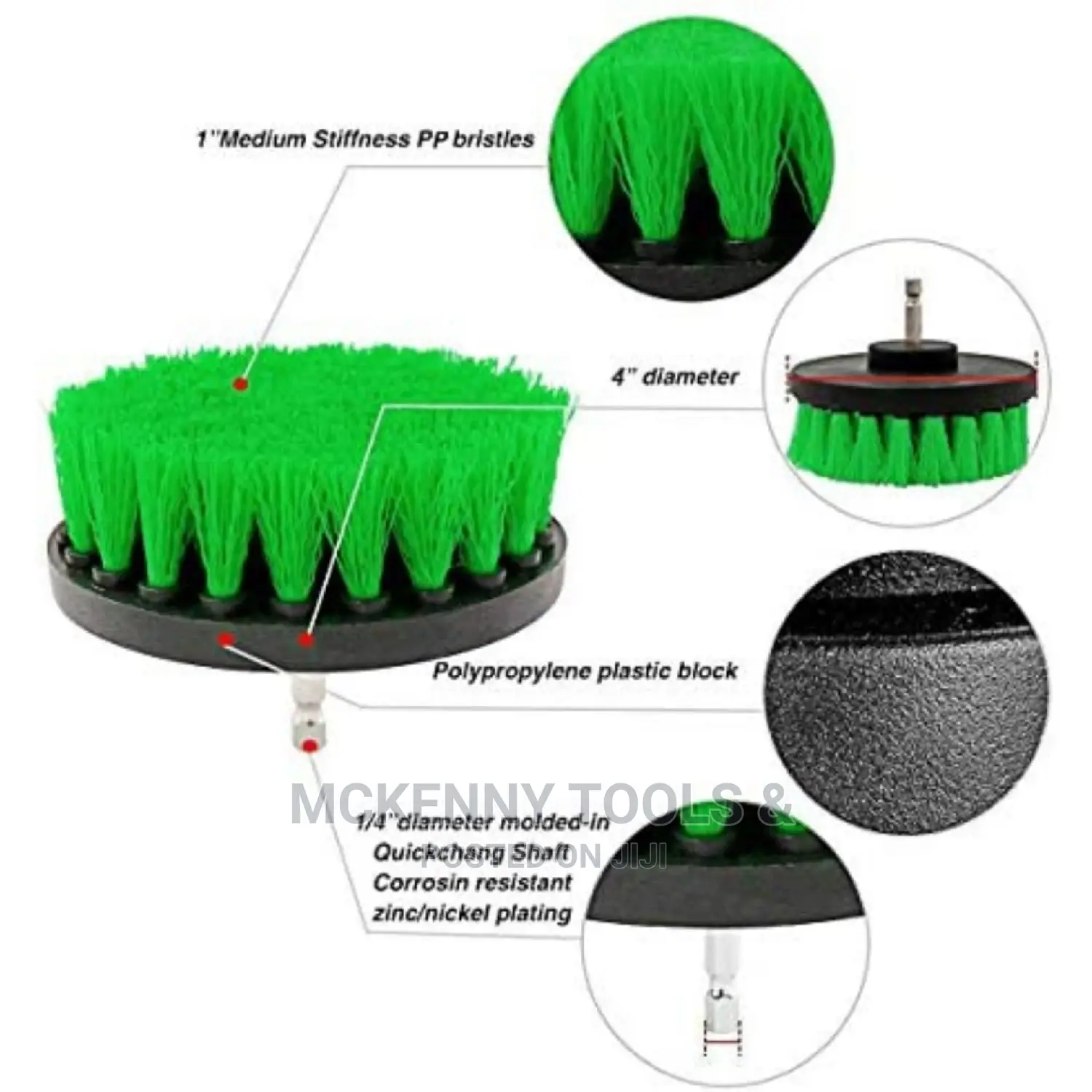 Drill Brush Kits, 3 Piece Multipurpose Electric Cleaning