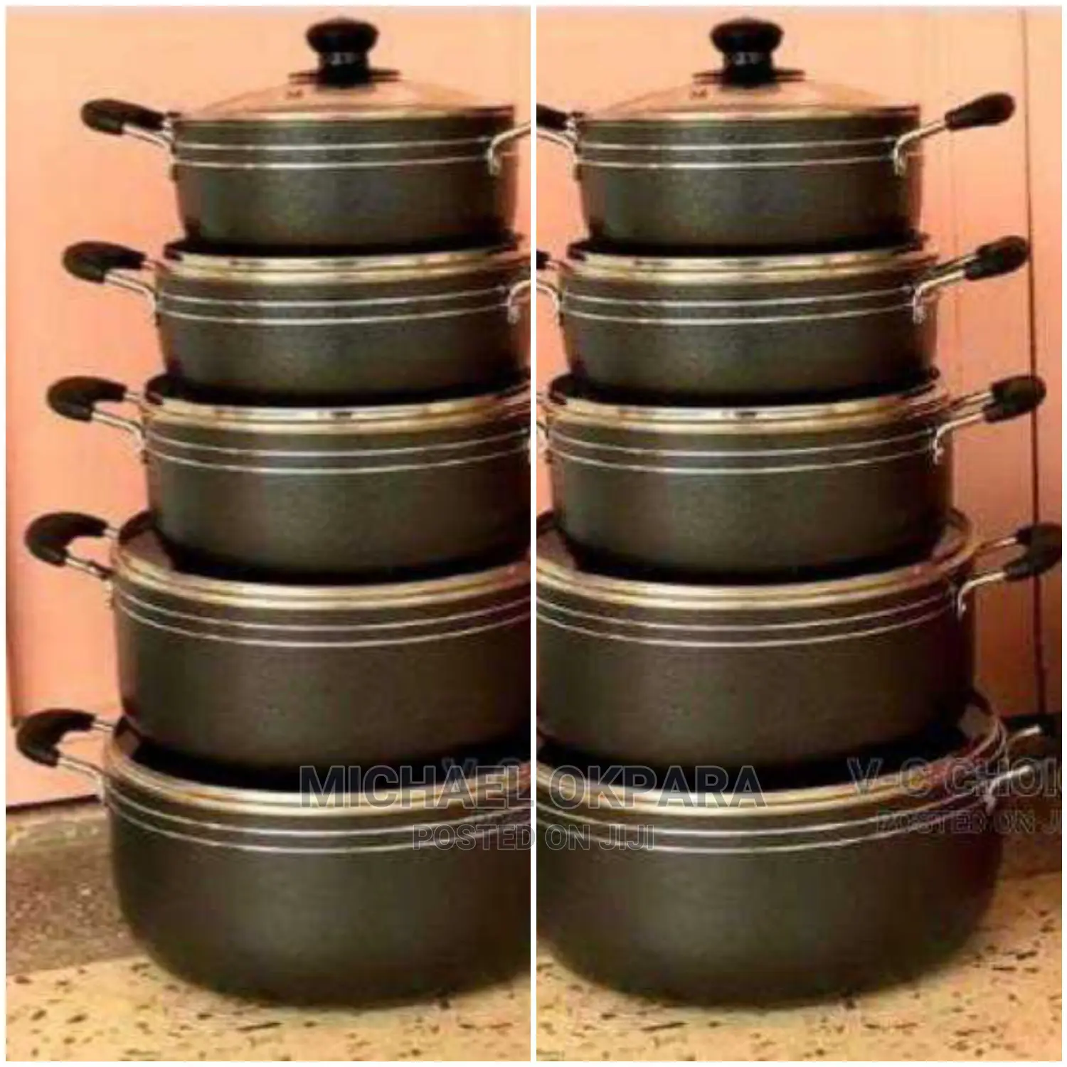 5 Sets Non Stick Pots