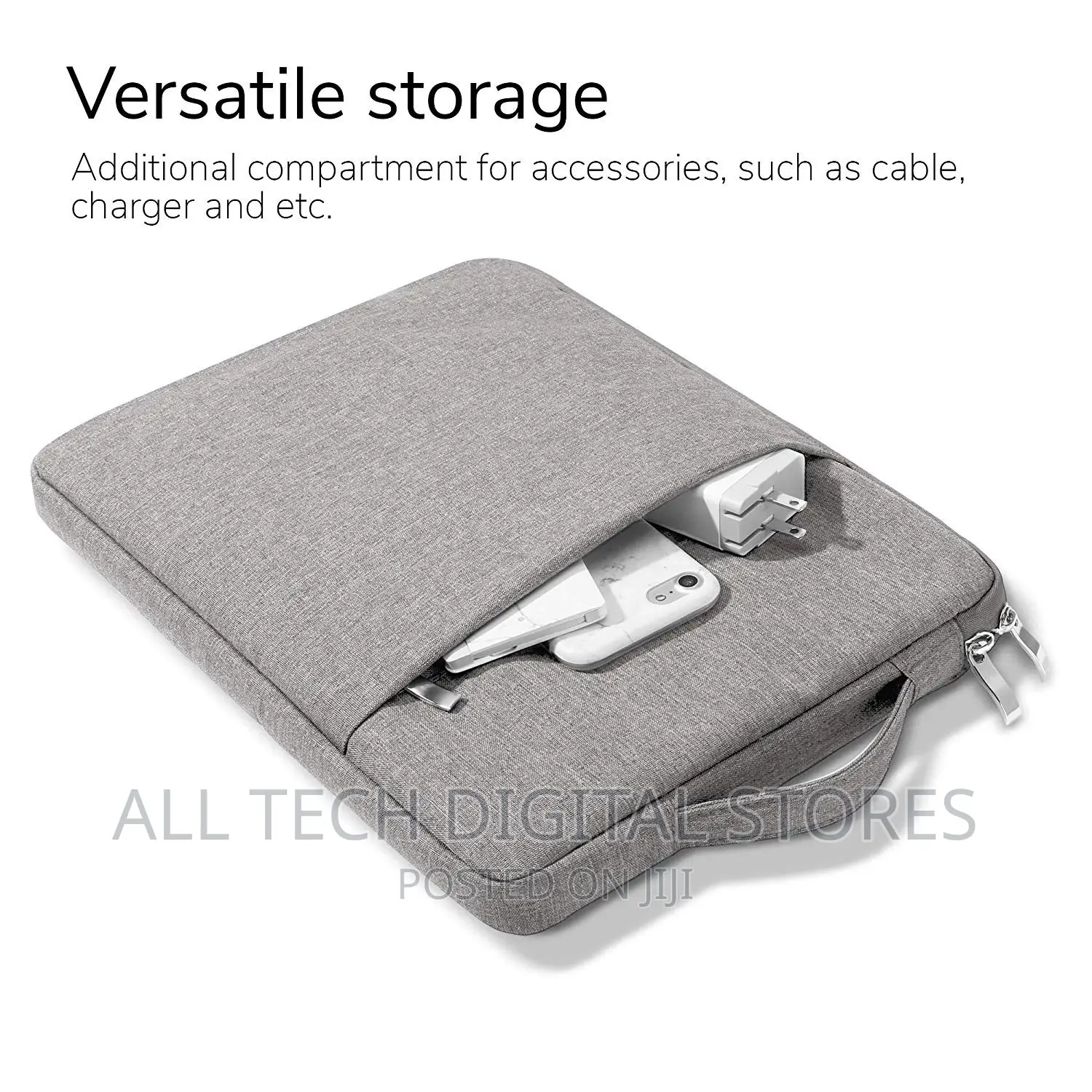 13.3 Inches Laptop Sleeve With Handle Grey