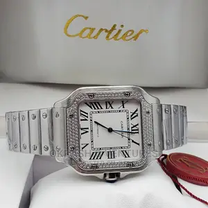 Cartier Automatic Ice Head Silver Chain Watch