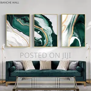 Abstract Green Texture Contemporary Canvas Wall Art