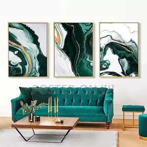 Abstract Green Texture Contemporary Canvas Wall Art