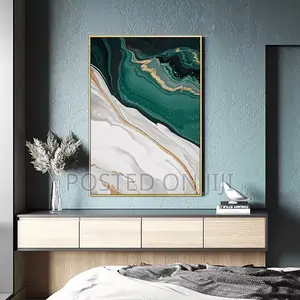 Abstract Green Texture Contemporary Canvas Wall Art