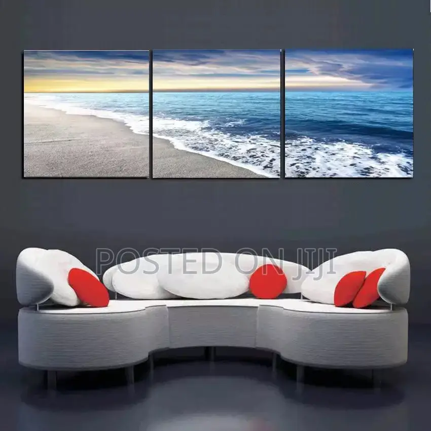 3 Pieces Beach Sandy Sea Wall Arts