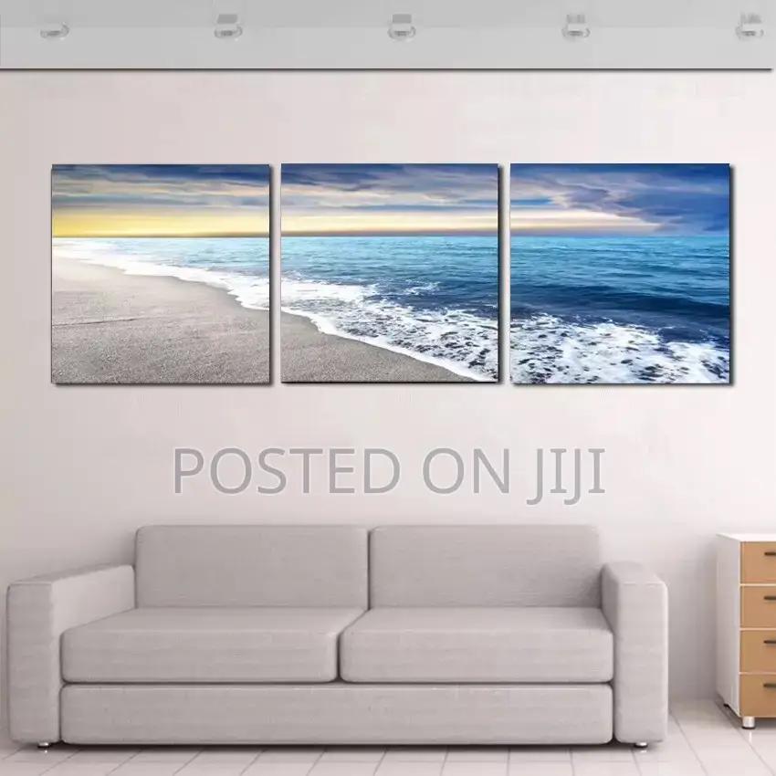 3 Pieces Beach Sandy Sea Wall Arts