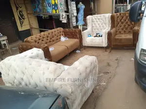 Modern 7 Seater Living Room Fabric Made Royal Sofa Chair.