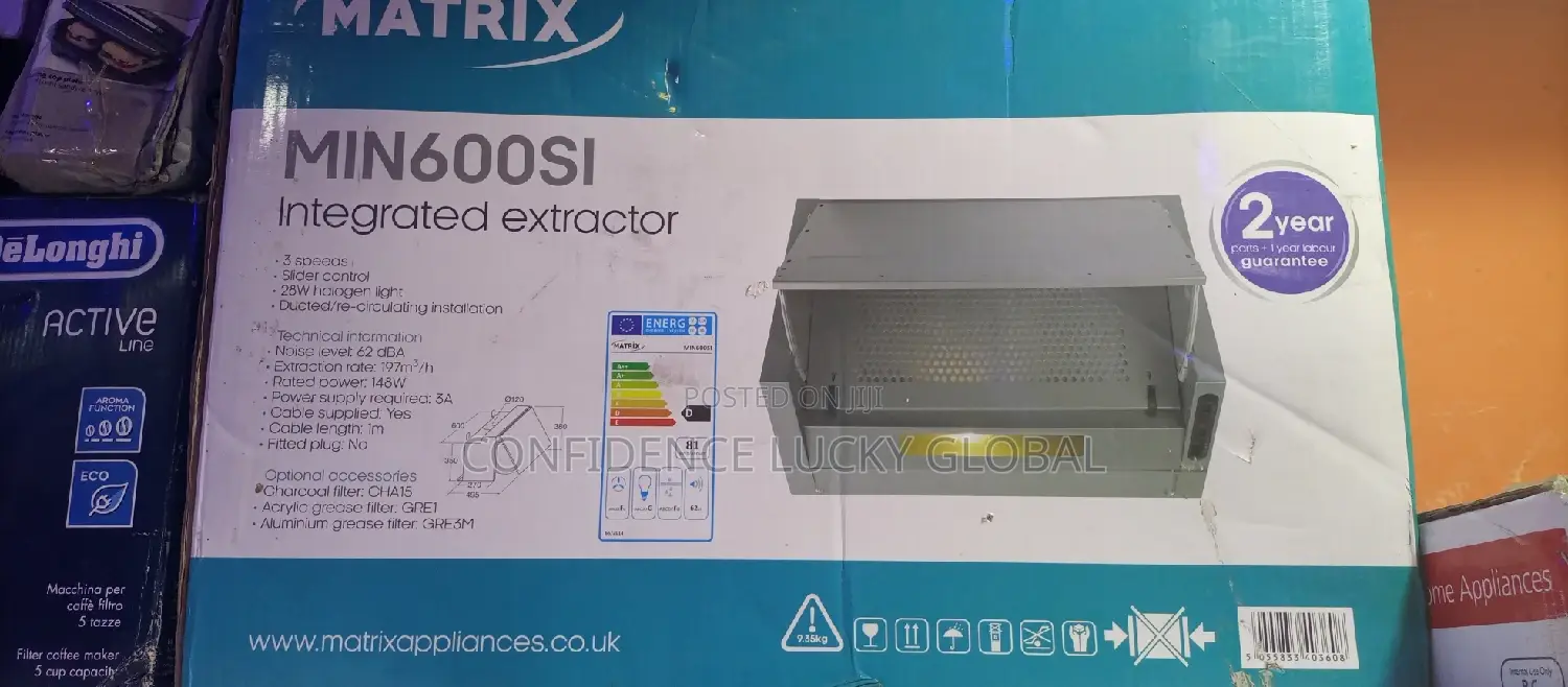Matrix MIN600SI Buit-In/ Intergrated Extactor Silver Color