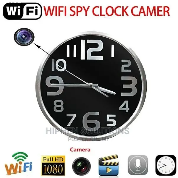 Wifi Wall Clock With Disguised Camera and Integrated Record