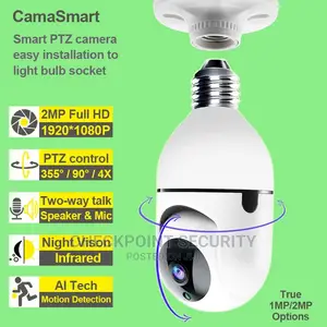 Smart Ptz HD 1080P Camera With E27 Screw Bulb