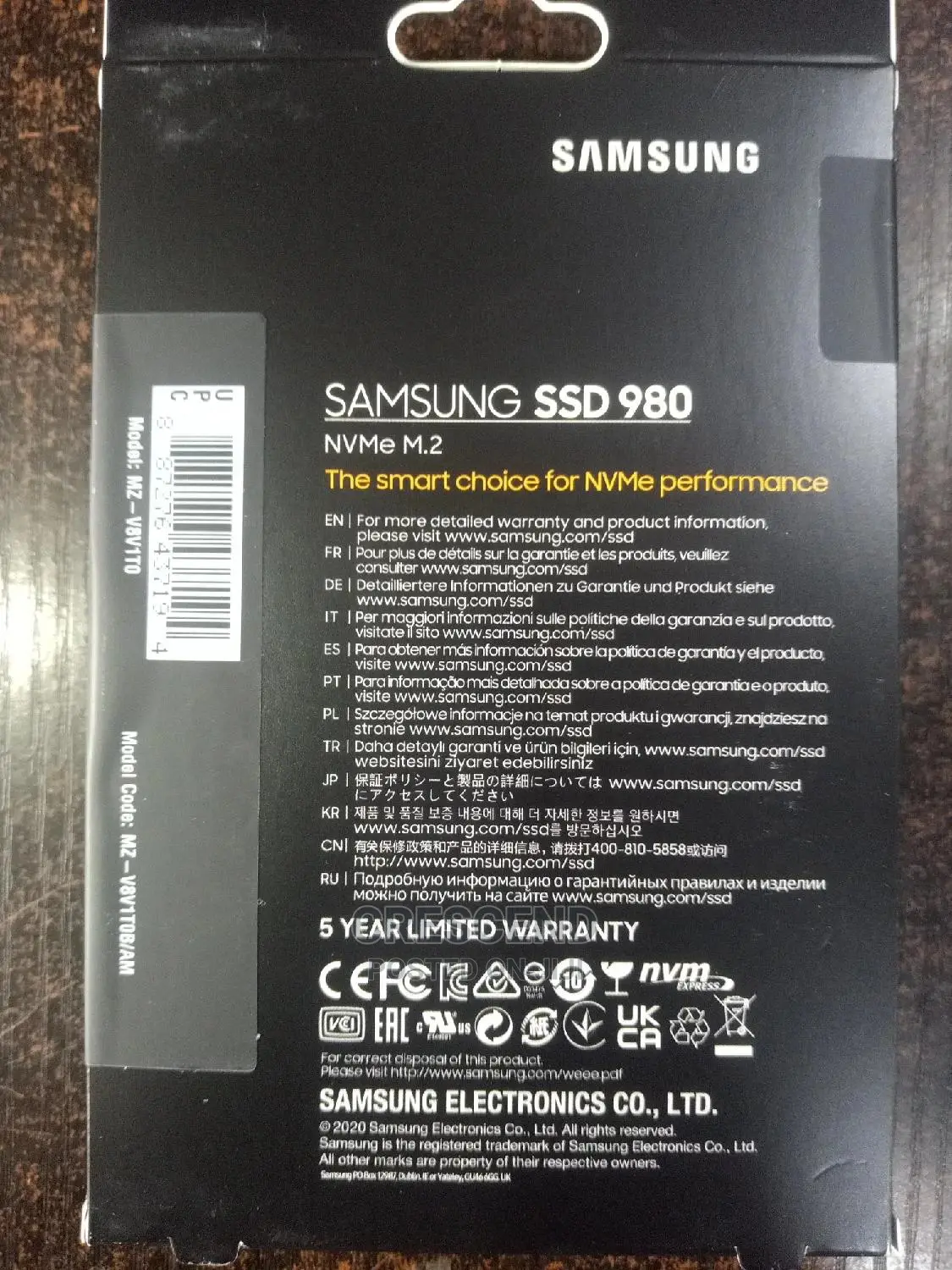 1tb Samsung 980 M.2 Nvme SSD