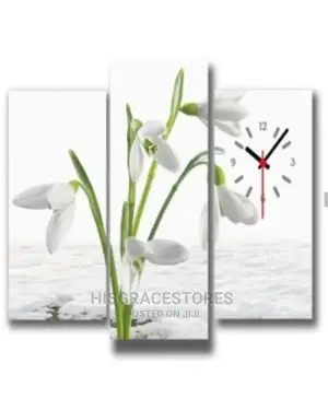 White Flower Wall Canvas Frame