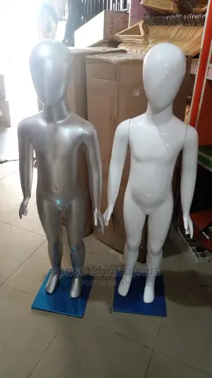 Age 3 to 6 White and Ash Faceless Kids MANNEQUINS