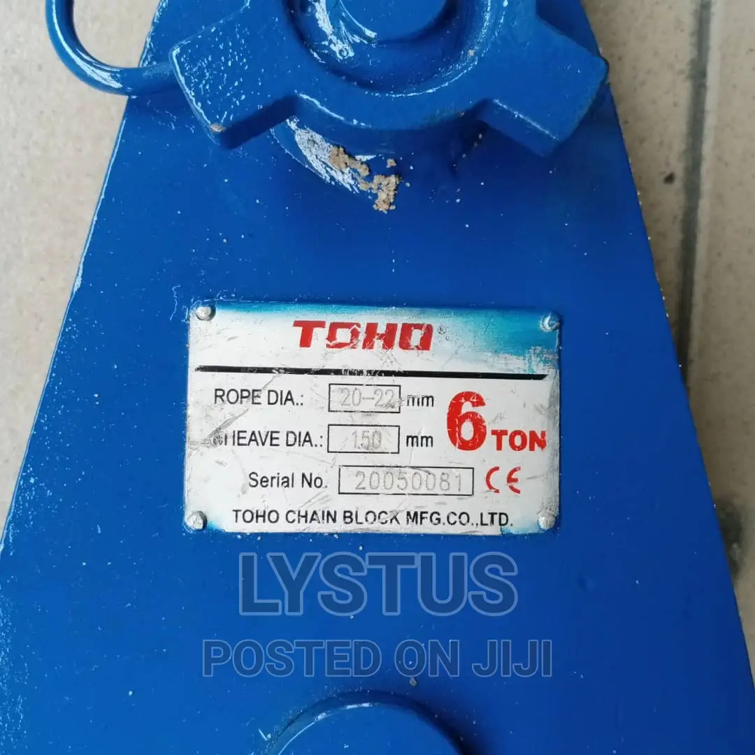 6ton Toho Snatch Block, Heacy Duty Shackle Type