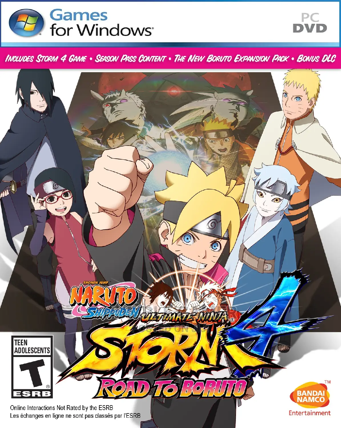 Naruto Ultimate Ninja Storm 4 DVD Game Discs for PC Laptop