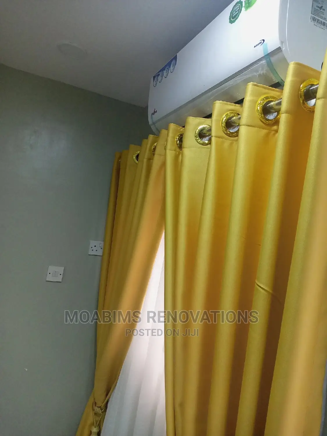 Yellow Italian Curtain Fabric