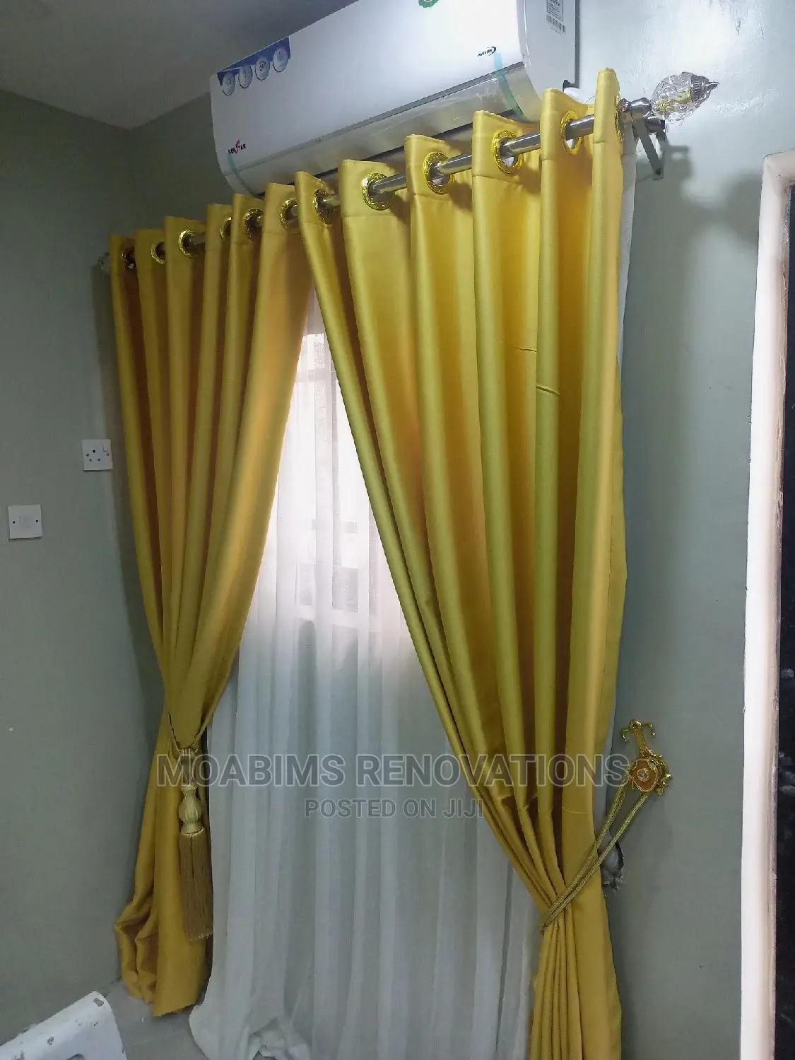 Yellow Italian Curtain Fabric