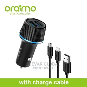 Oraimo Car Charger OCC-21DML With Charging Cables Black