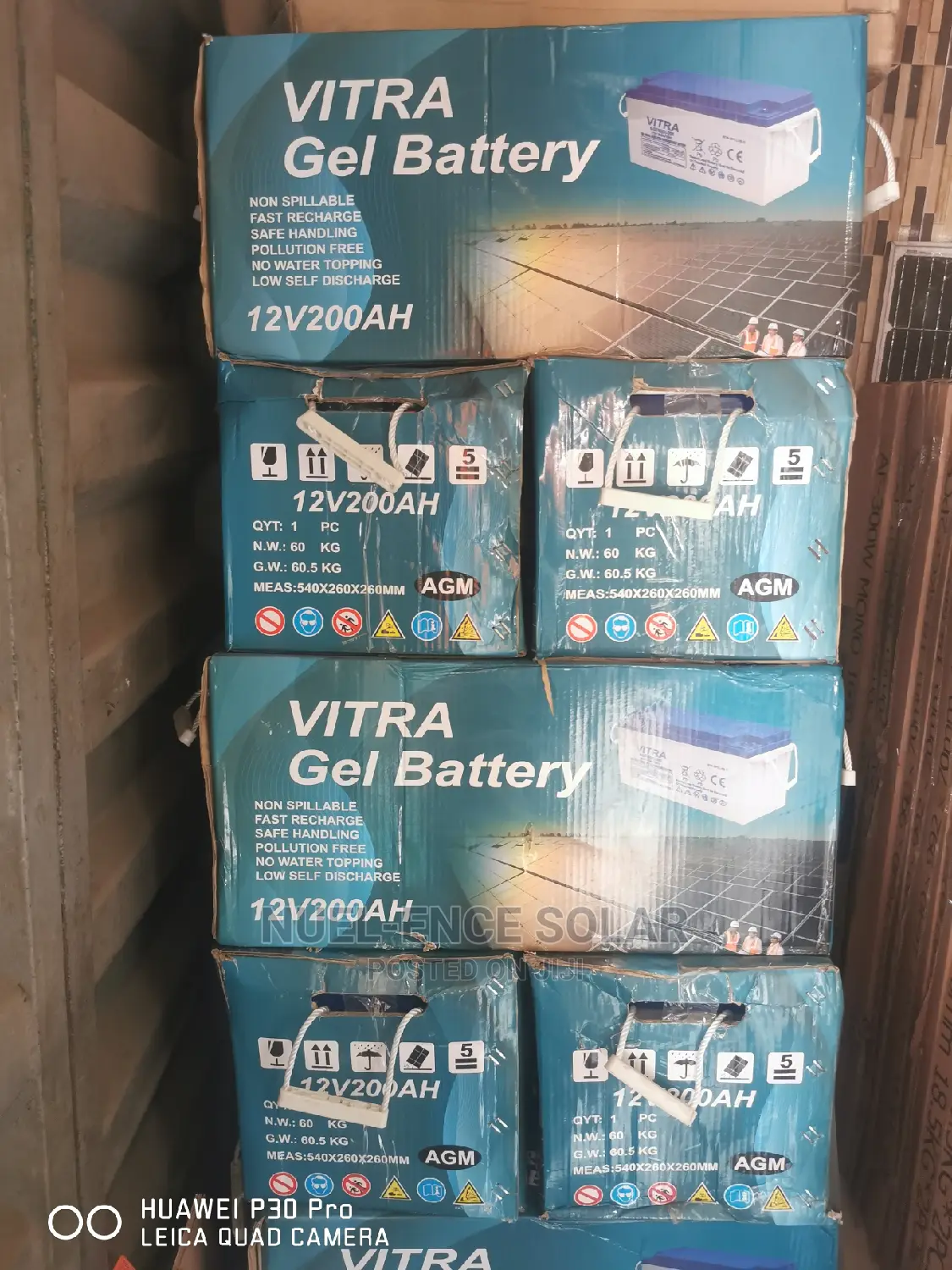 12v 200ah Vitra Gel Battery.