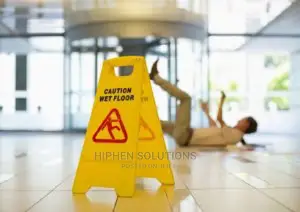 Yellow Caution Wet Floor Safety Sign