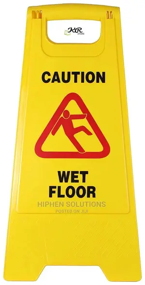 Yellow Reflective Caution Wet Floor Sign Board