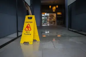 Yellow Plastic Caution Standing Board (Wet Floor Sign)
