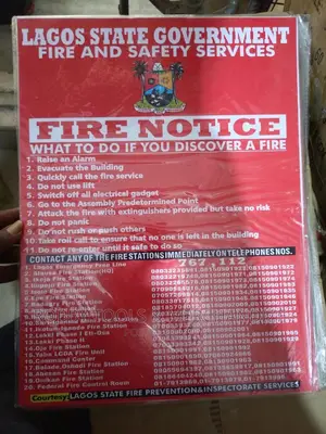 Lagos State Fire Notice Safety Sign