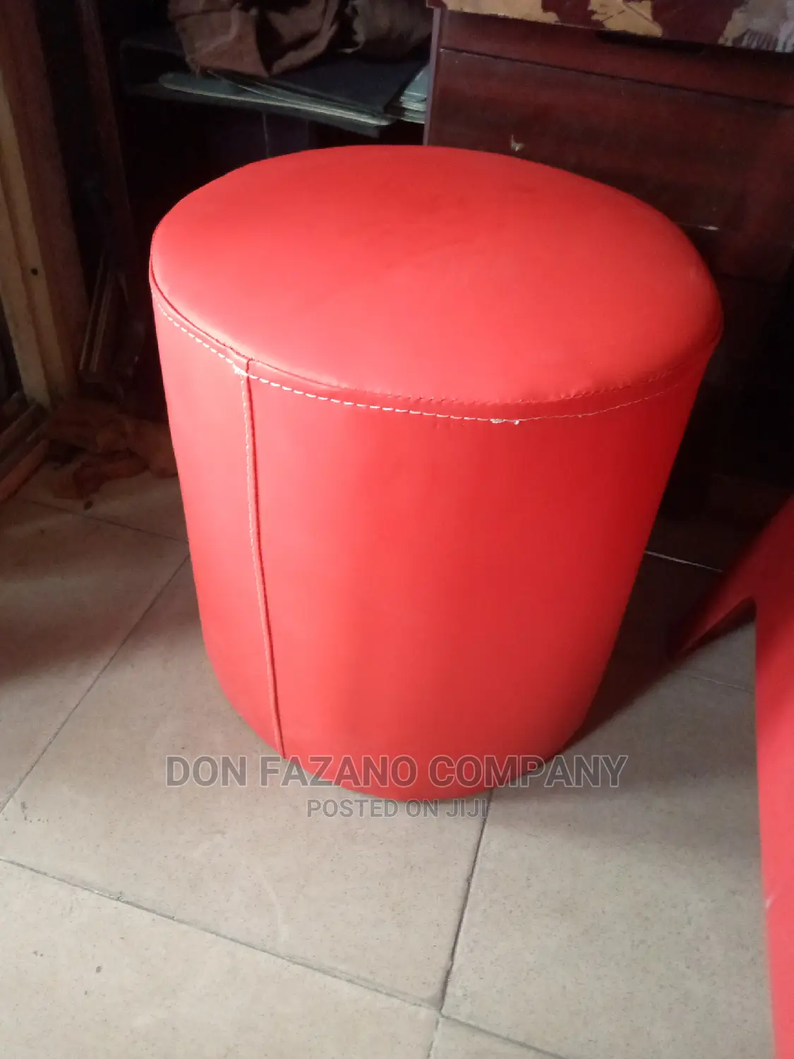 Leather Sude Stool