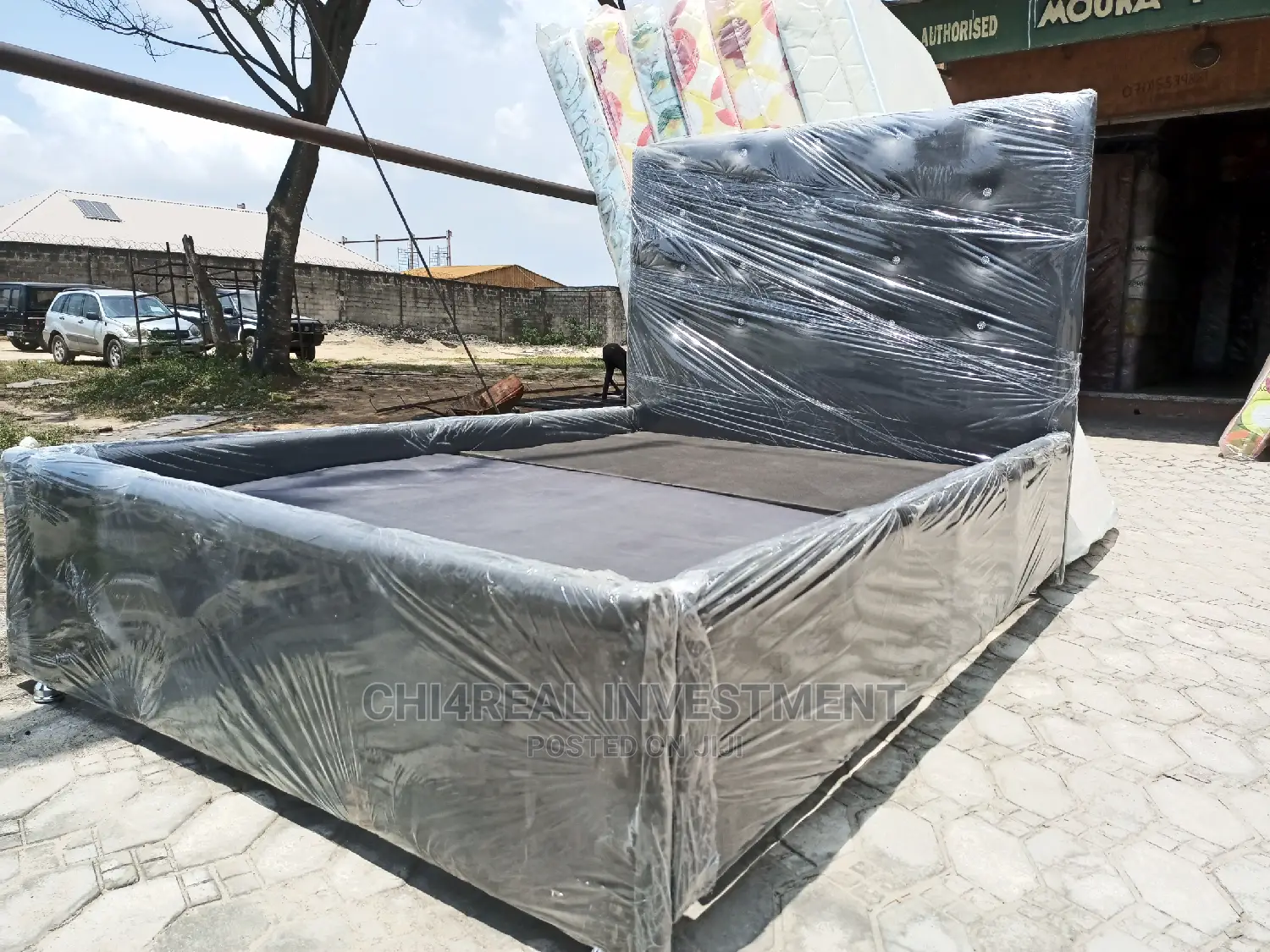 Modern 4.5 by 6 Leather Padded QUALITY BEDFRAME.