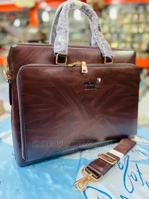 Mont Blan Pattern Leather Bag for Men