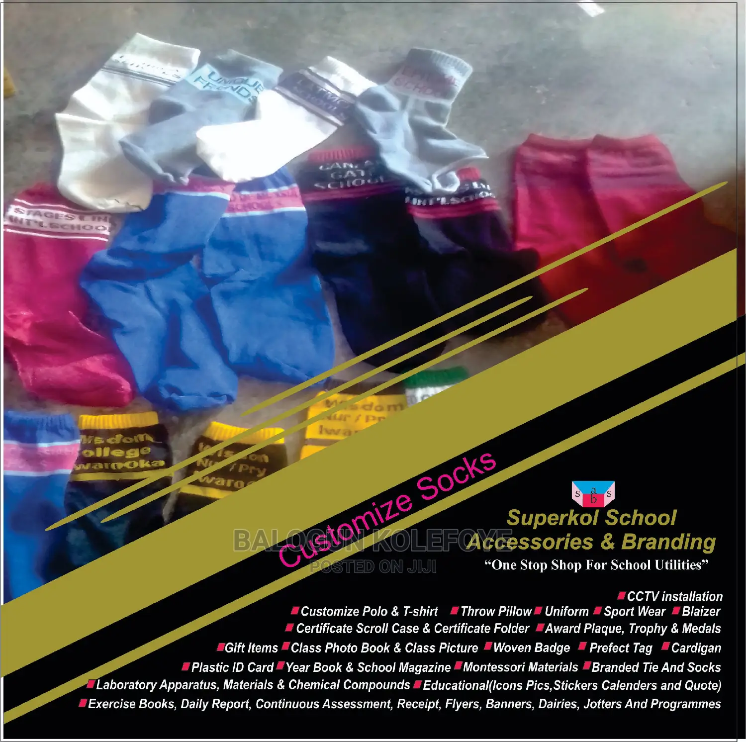 Customised Socks For Events Or School Pupil