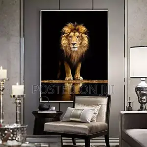 Animal Art Poster Mural Lion and Leopard Wall Art