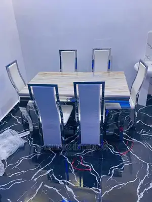 Marble Dining Table 6chiars