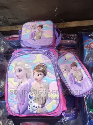 Children Trolley School Bag and Lunch Bag