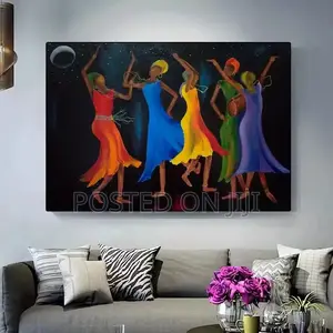 Abstract African Dancing Women Figure Art