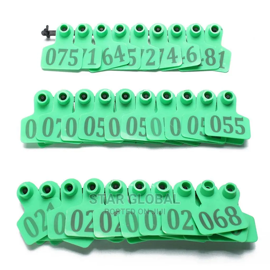 100PCS Numbered 001-100 Cattle Cow Ear Marker Label Tag
